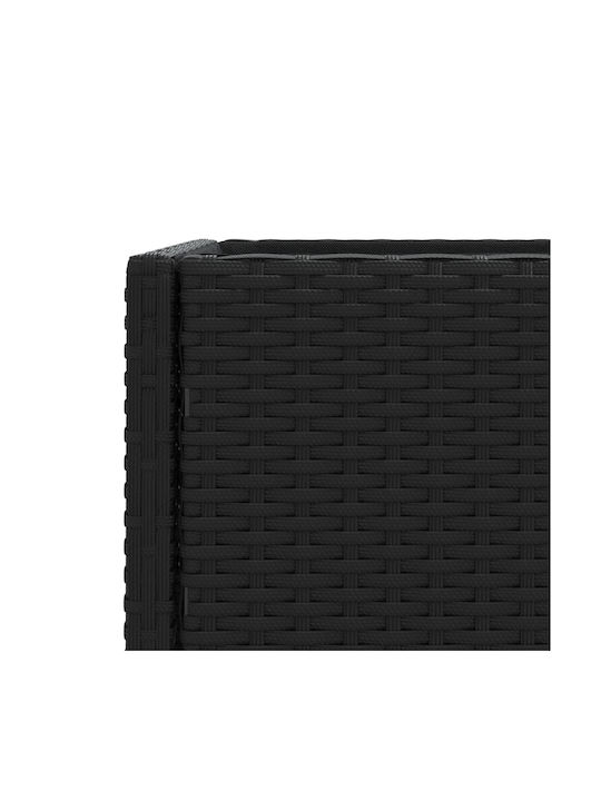 vidaXL Rafturi de grădină Set 2 Ghivece Plastice Black