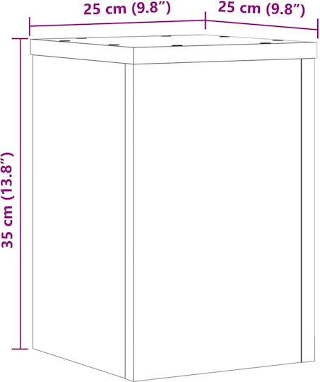 vidaXL Ανθοστήλες Ξύλινες Καφέ 25x25x35εκ. 2τμχ
