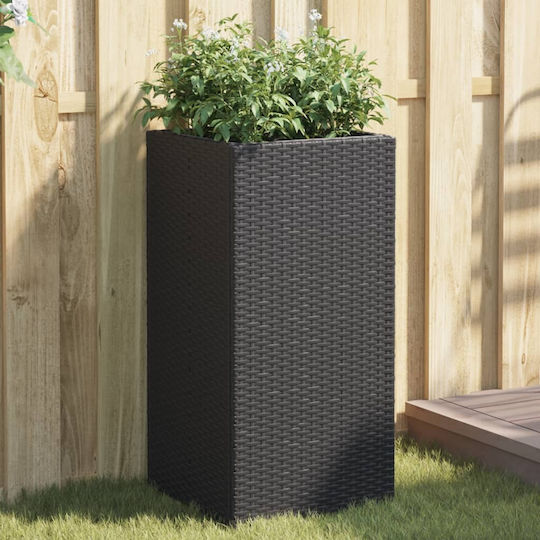 vidaXL Garden Set 2 Planters Plastic Black