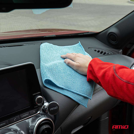 AMiO Cloth Microfiber Cleaning for Windows Car 350gsm Light Blue 40x30cm