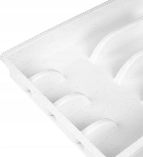 Kadax Besteckeinsatz für Schubladen Kunststoff 36x25x5,5 cm Weiß