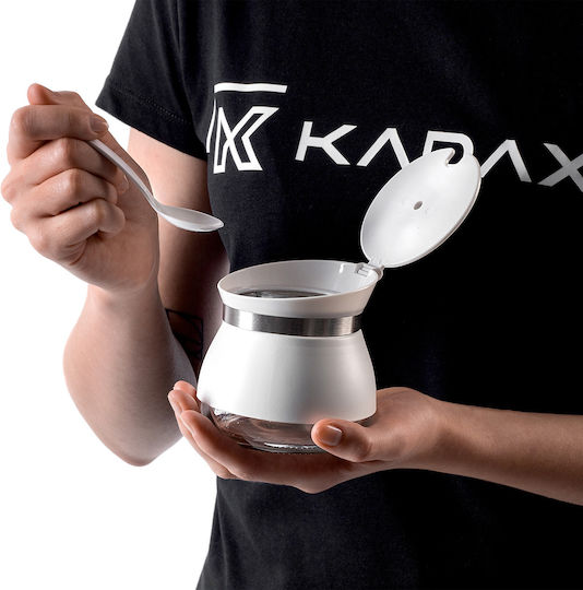 Kadax Ζαχαριέρα Σερβιρίσματος Γυάλινη Λευκή