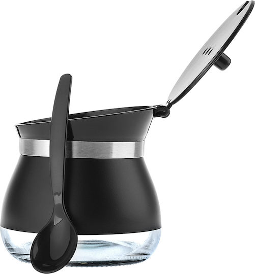Kadax Zuckerdose Servieren Glas Schwarz 1Stück
