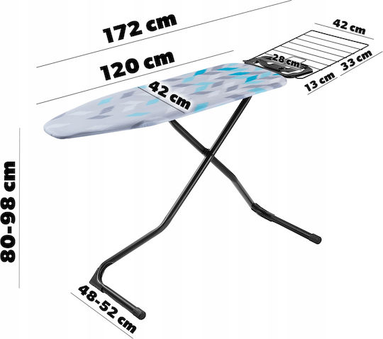 Kadax Σιδερώστρα για Σίδερο Ατμού Σπαστή 120x42cm