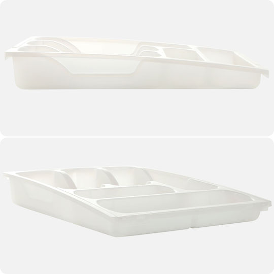 Curver Besteckeinsatz für Schubladen Aufklappbar Kunststoff 30x42x6,4 cm