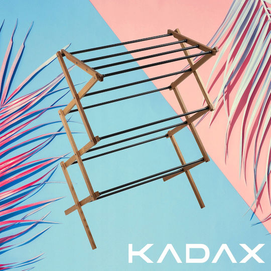 Kadax Πτυσσόμενη Απλώστρα Δαπέδου Ξύλινη