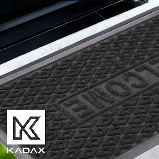 Kadax Праг за вход Правоъгълена от Каучук Черен 75x45бр