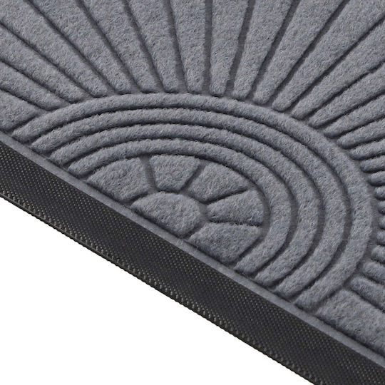Kadax Entrance Mat Semicircular made of Rubber Beige 60x40cm