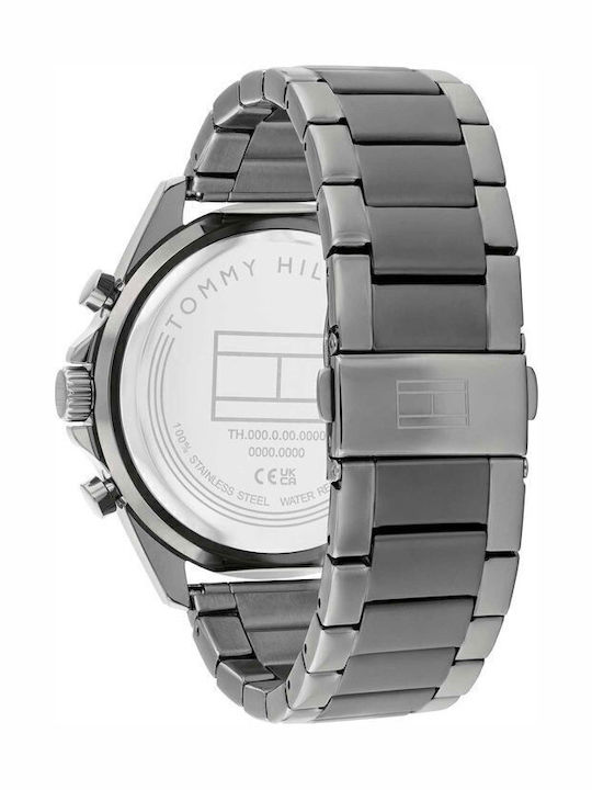 Tommy Hilfiger Jax Мъжки Часовник 48мм На Батерия с Грани Метална Гривна