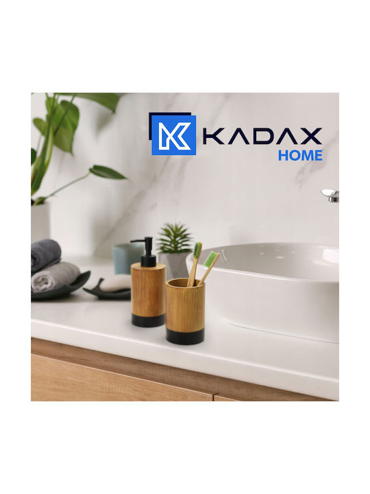 Kadax Σετ Αξεσουάρ Μπάνιου Ξύλινο Μαύρο