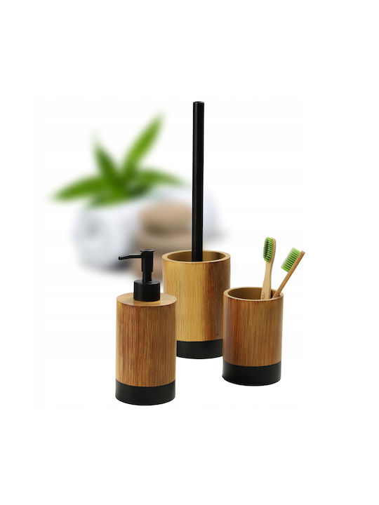 Kadax Wooden Black Bathroom Accessory Set