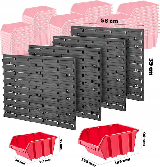 Kadax Tool Board 116x78cm Wall 89 Pcs