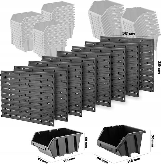 Kadax Workshop Board Wall 232x78cm 140 Pcs