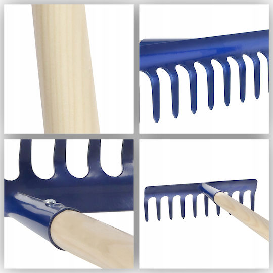 Kadax 145869 Gartenrechen Bogenharke mit Stiel