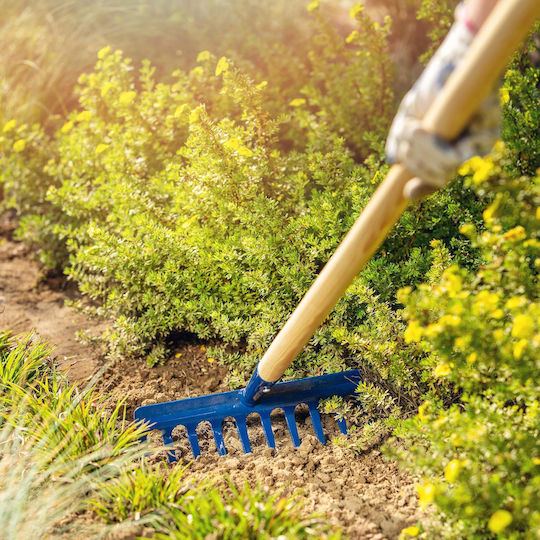 Kadax 145869 Gartenrechen Bogenharke mit Stiel