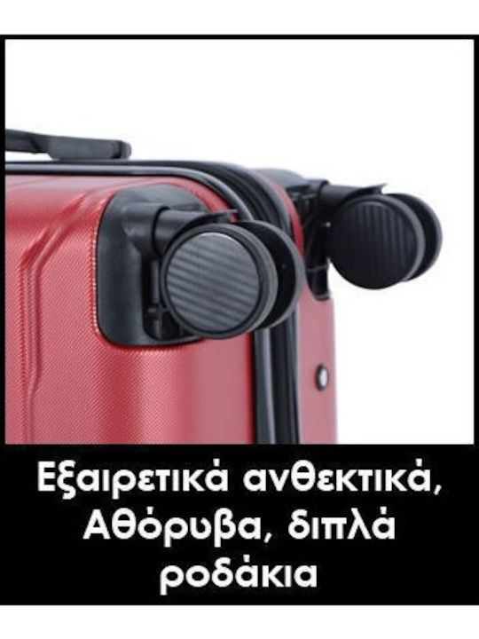 Lavor Μεσαία Βαλίτσα Ταξιδίου Σκληρή Κόκκινο με 4 Ρόδες Ύψους 66εκ.