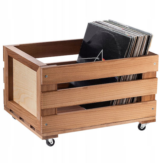 Kadax Vinyl Record Storage Box 45x28cm Vinyl Container Wheels