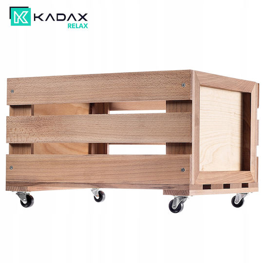 Kadax Vinyl Record Storage Box 45x28cm Vinyl Container Wheels