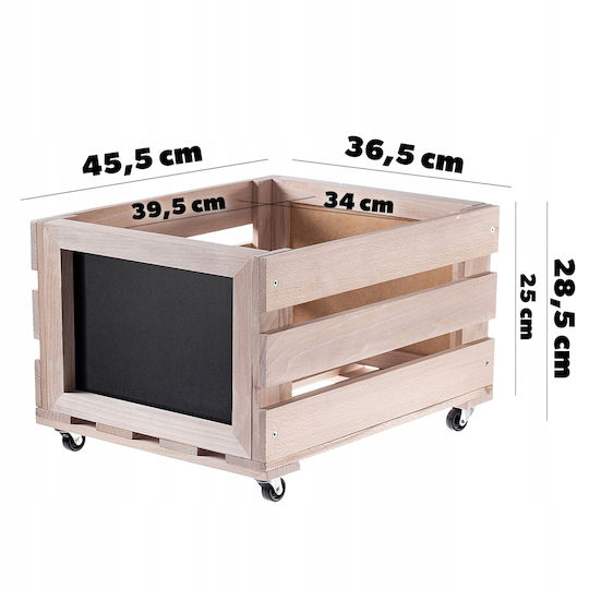 Kadax Vinyl Record Storage Box 45x36cm Container Stand Wheels