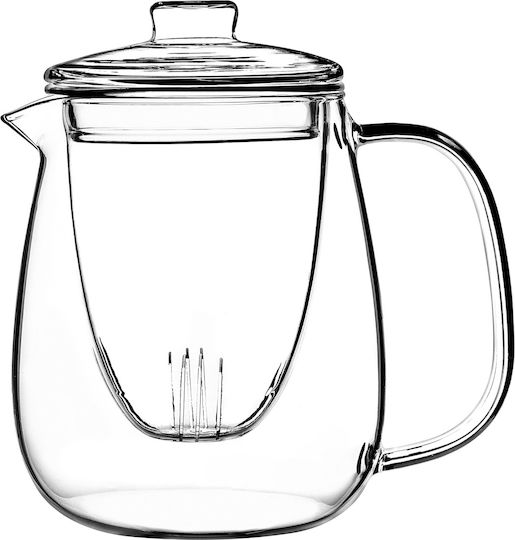 Kadax Τσαγιέρα με Φίλτρο Γυάλινη Διάφανη 600ml