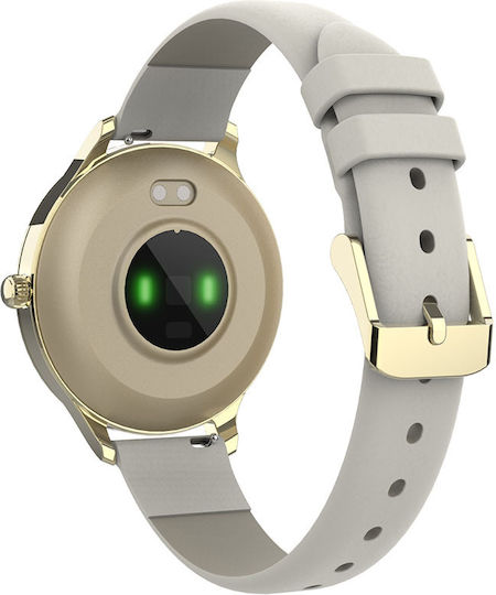 Forever Velora SB-306 Stainless Steel 38mm Smartwatch with Heart Rate Sensor Gold M/L