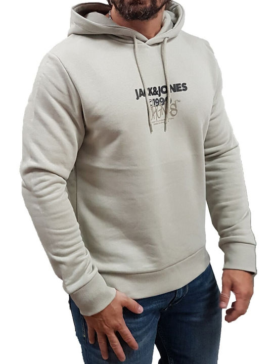 Jack & Jones Sweat Hanorac pentru bărbați cu glugă Mineral Grey