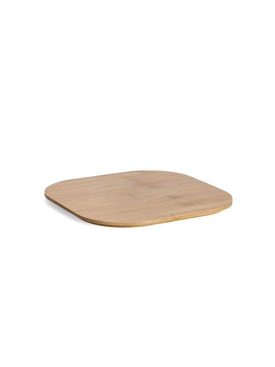Bread Box with Lid Metallic White 26.5x26.5x14.5cm