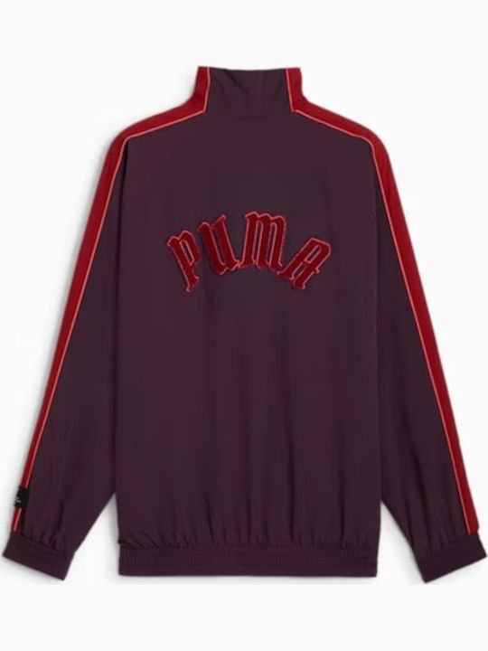 Ανδρική Ζακέτα Track Jacket Μπορντό