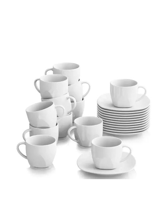 Set Tassen Kaffee aus Porzellan Weiß 200ml 12Stück 6151014815860