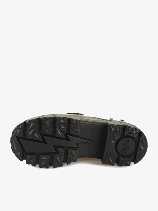 Aspha Δερμάτινα Γυναικεία Loafers σε Μαύρο Χρώμα
