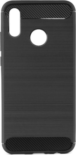 Back Cover Σιλικόνης / Δερμάτινο Μαύρο (Huawei P Smart 2019 / Honor 10 Lite)