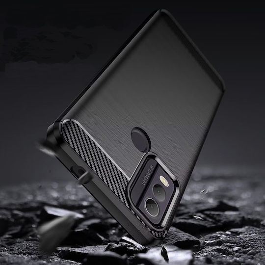Techsuit Carbon Back Cover Silicone Blue (Nokia C22)