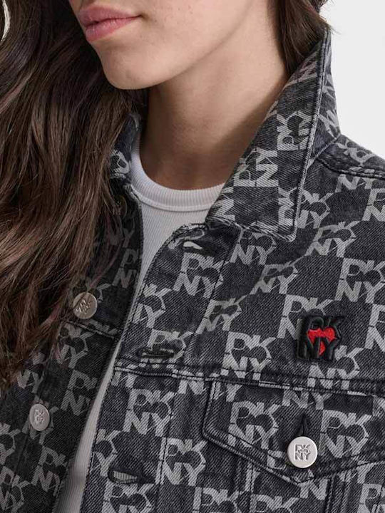 Heart Of Ny Scurtă Jachetă de femei din denim Dark Grey