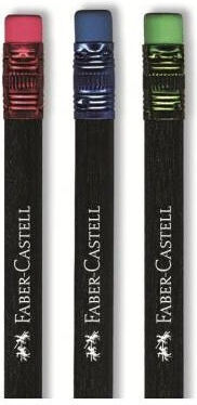 Faber-Castell Creion HB cu Radieră Negru