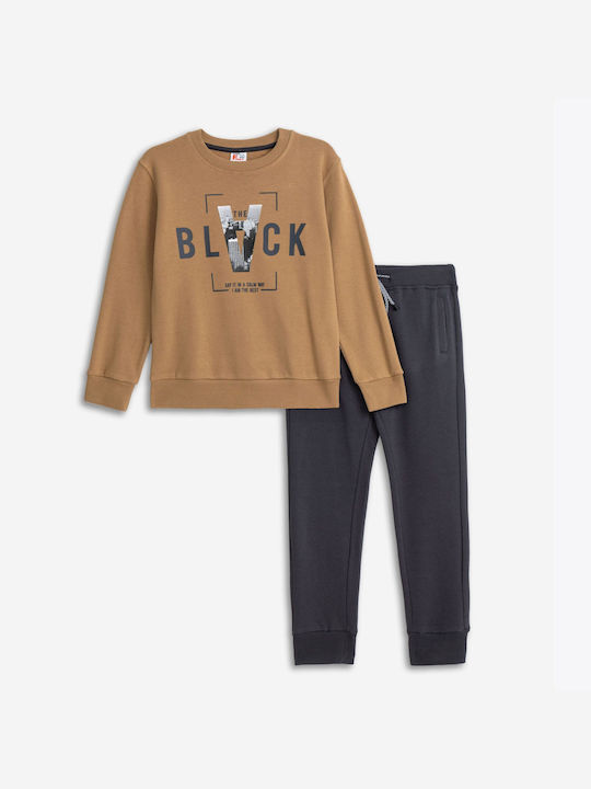 Funky Kids Sweatpants Set Brown