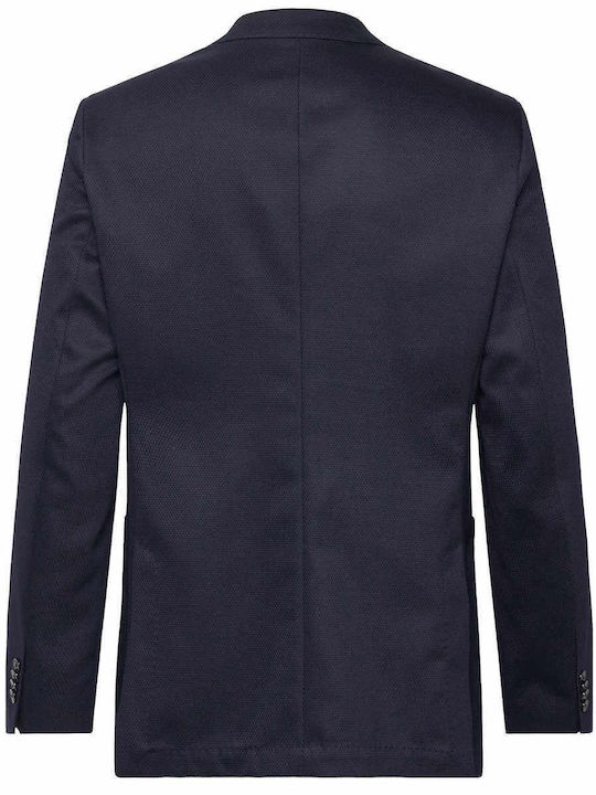 Boss H-janson 233 Regular Fit Dark Blue Virgin Wool Suit Jacket