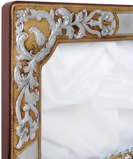 SilverBrand.gr Στεφανοθήκη Ορθογώνια Χρυσή 23x29εκ.