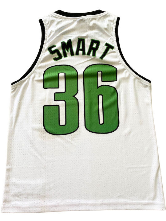 Celtics Smart 36 White Basketball Jersey Balón De Oro Unisex Bj201