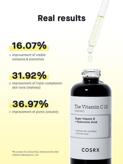 Cosrx The Vitamin C 13 Moisturizing & Anti-aging Serum Face with Vitamin C & Vitamin E for Radiance & Dark Spots 20ml