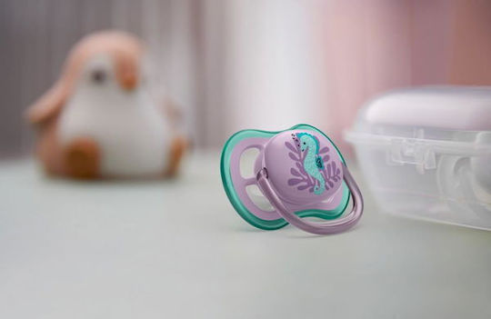 Philips Ultra Air Pacifiers Silicone Ocean - Blue/Lilac for 6-18 months 2pcs