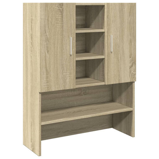 vidaXL 849648 Bathroom Wall Hung Cabinet for Laundry 70.5x24x90cm Sonoma