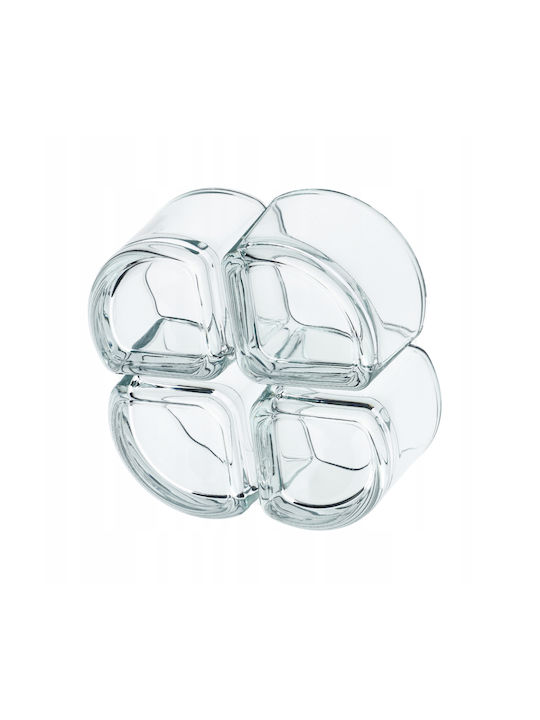 Kadax Dip Serving Bowl Round Glass Transparent 8pcs