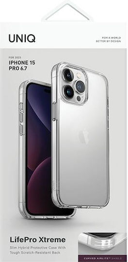 Uniq Lifepro Xtreme Umschlag Rückseite Silikon Transparent (iPhone 15 Pro Max)