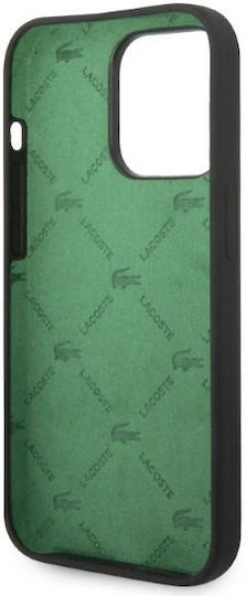 Lacoste Silicone Silicone Umschlag Rückseite Kunststoff / Silikon Schwarz (iPhone 14 Pro)