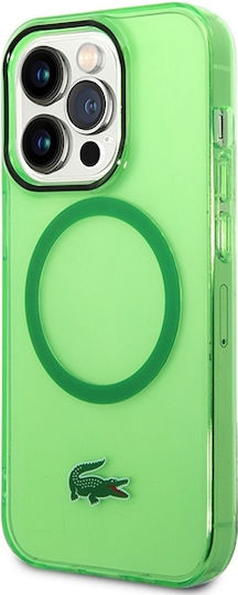Lacoste Umschlag Rückseite Kunststoff Grün (iPhone 14 Pro Max)