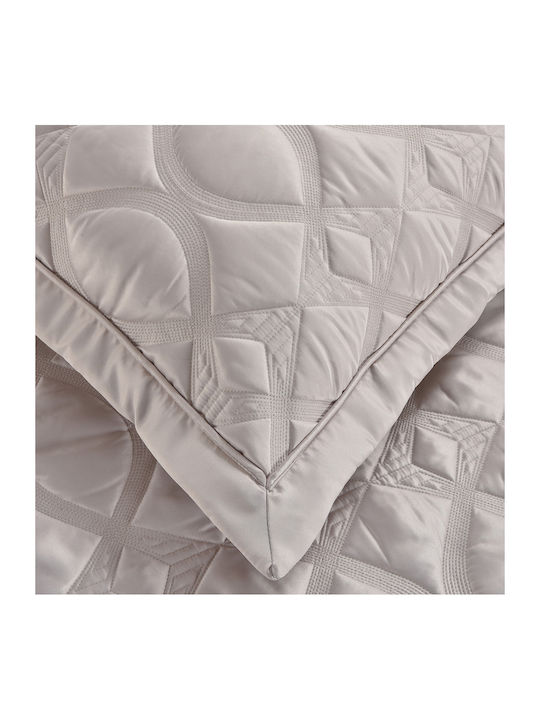 Liolios Home Set Coverlet Queen Size Lt Pudra 250x240cm 3pcs