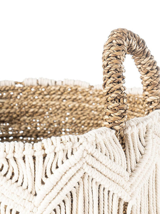 Decorative Basket Wicker with Handles Beige S Line