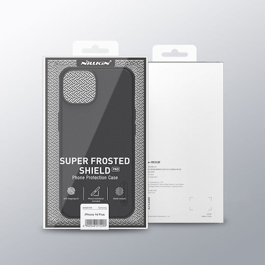 Nillkin Super Frosted Back Cover Plastic Set cu Geam Negru (iPhone 14 Plus) 6902048248137