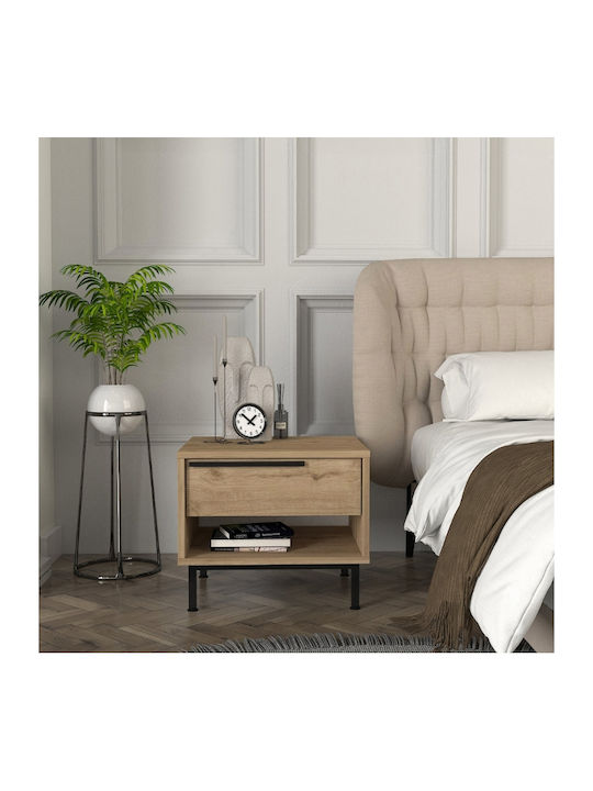 Bedside Table Suzy Wooden Beige 50x45x41.6cm GP042-0260 1