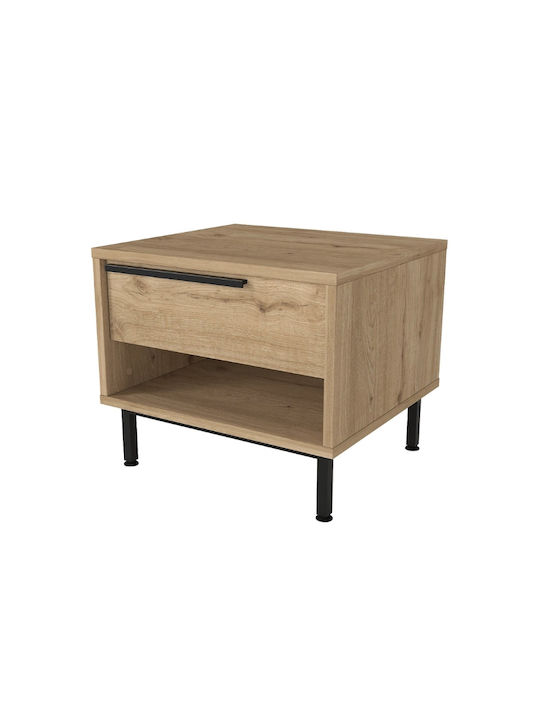 Bedside Table Suzy Wooden Beige 50x45x41.6cm GP042-0260 1